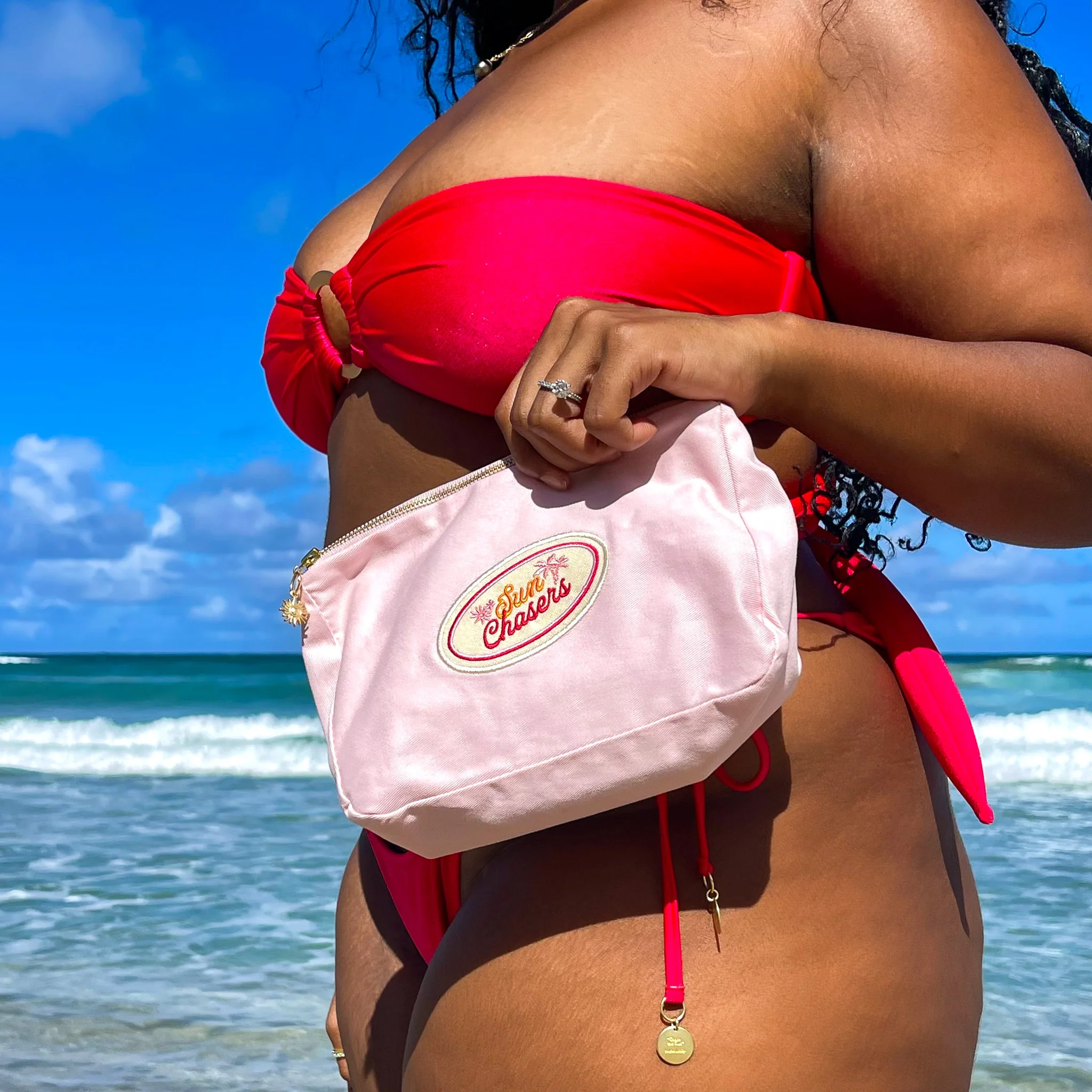 Beach Pouch - Pink Prosecco - Image 7