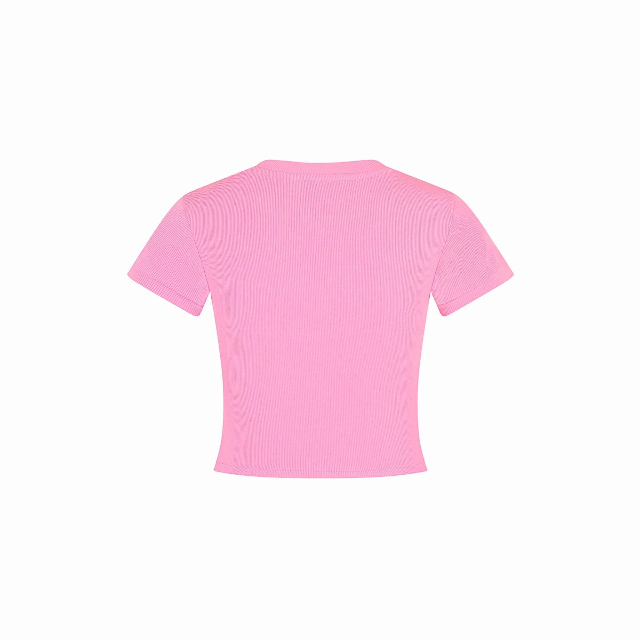 Embroidered Cropped Baby Tee - Island Rose - Image 8
