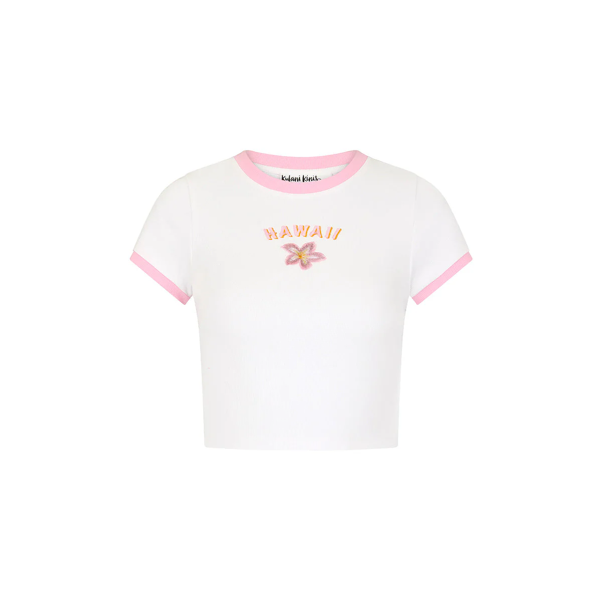 Embroidered Cropped Baby Tee - Syrupy Signs