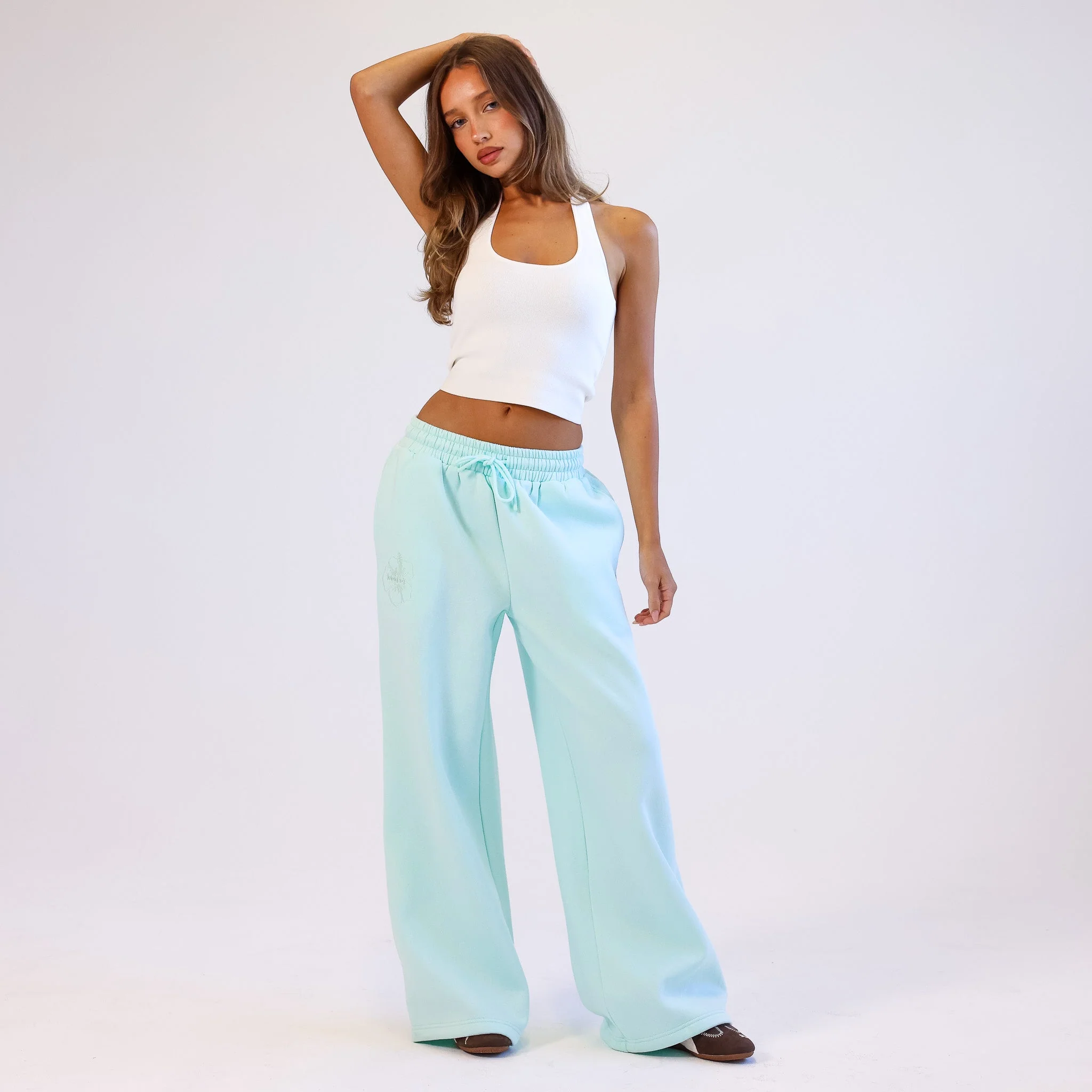 Embroidered Track Pants - Jelly Mint - Image 5