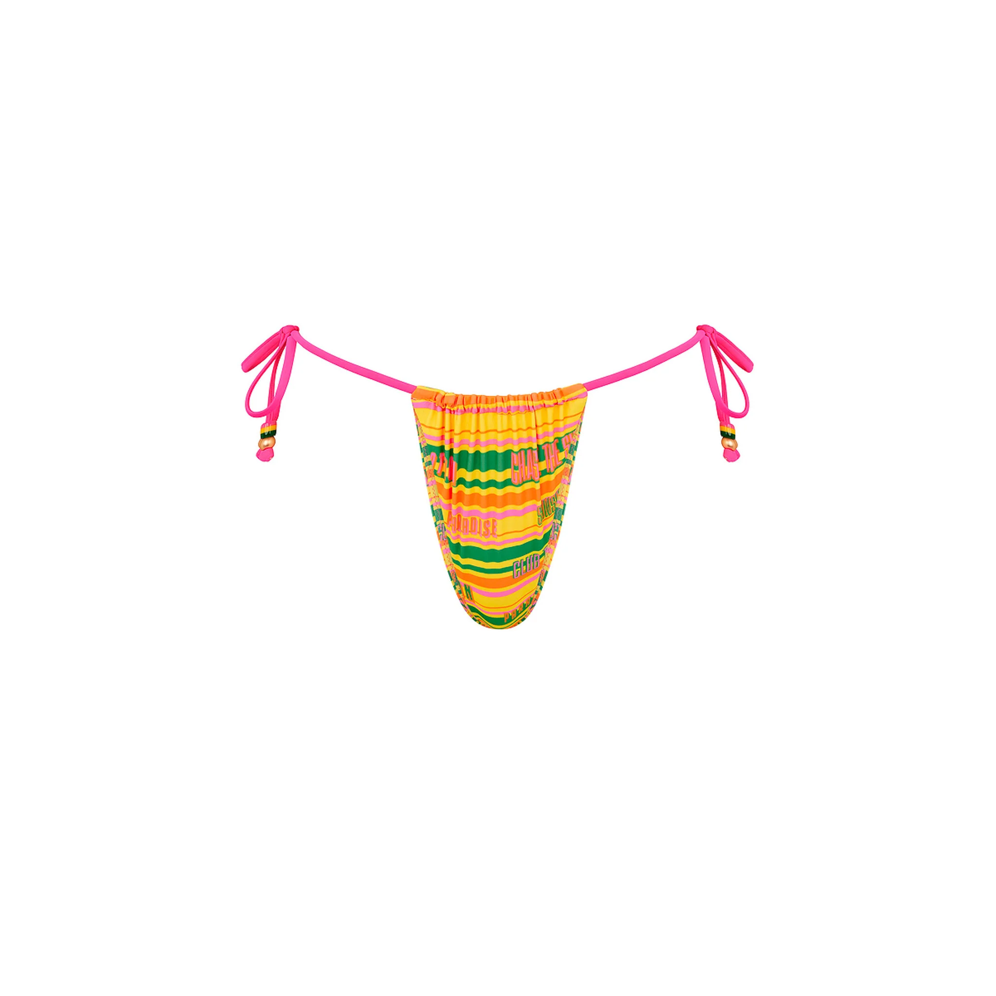 Gathered Tie Side Bikini Bottom - Sunshine Lover