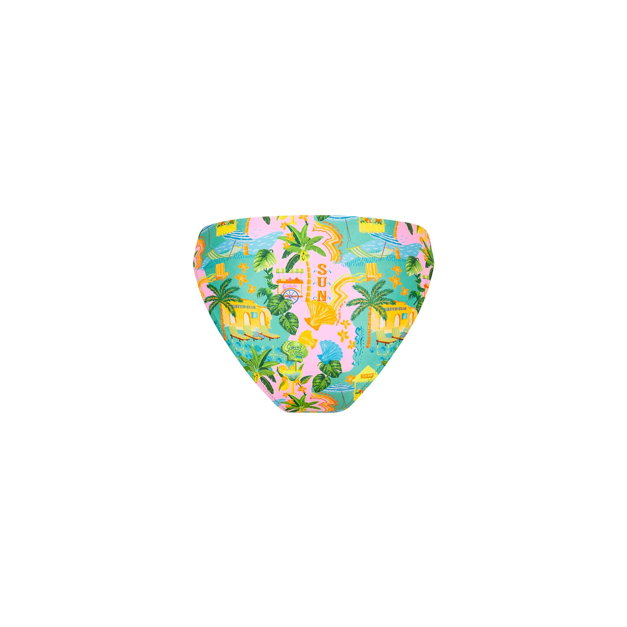 High Leg Full Vintage Bikini Bottom - Sunlit Spritz - Image 8