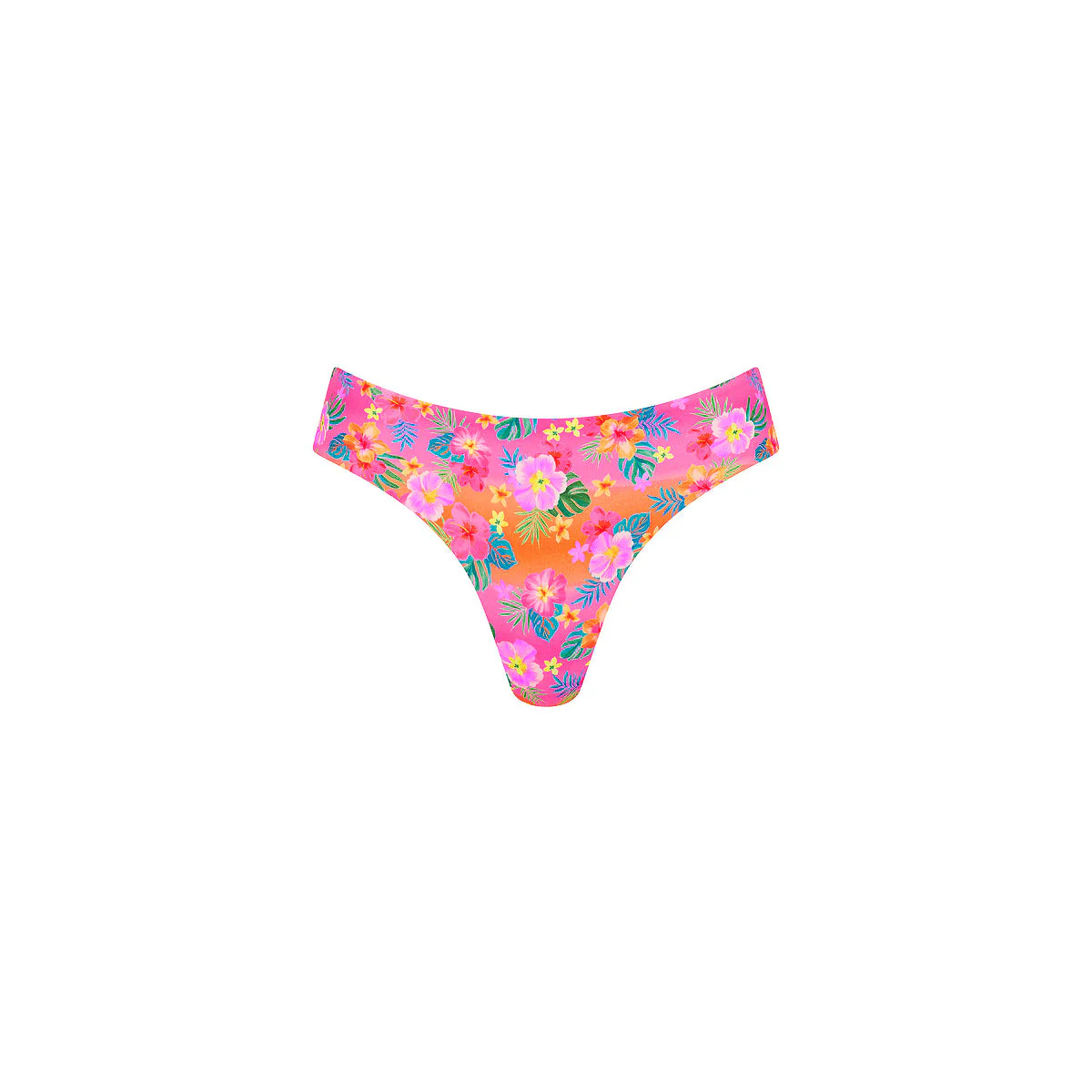 Lettuce Frill Thong Bikini Bottom - Summer Glow