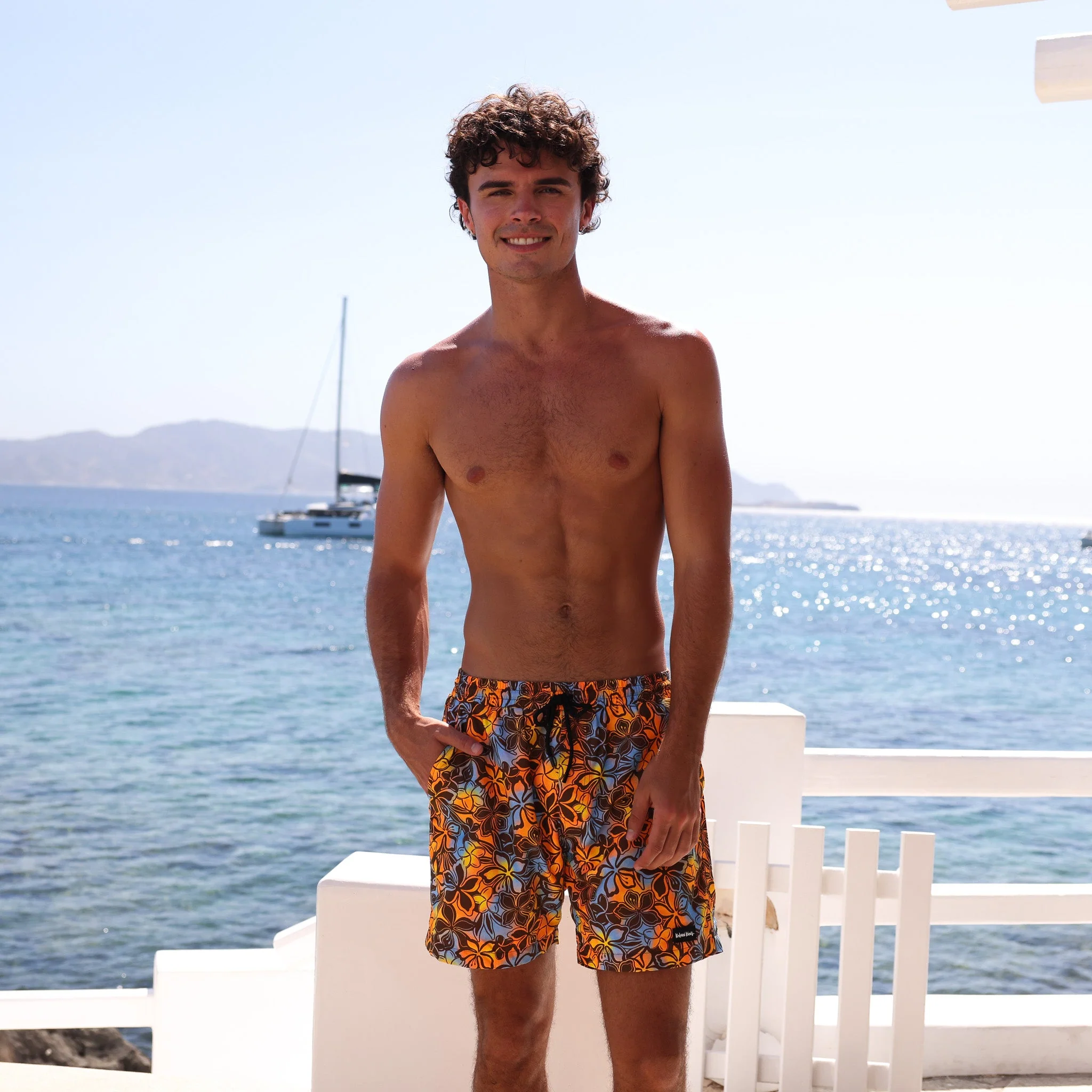 Men's Swim Trunks - Frangipani Fizz - Image 2