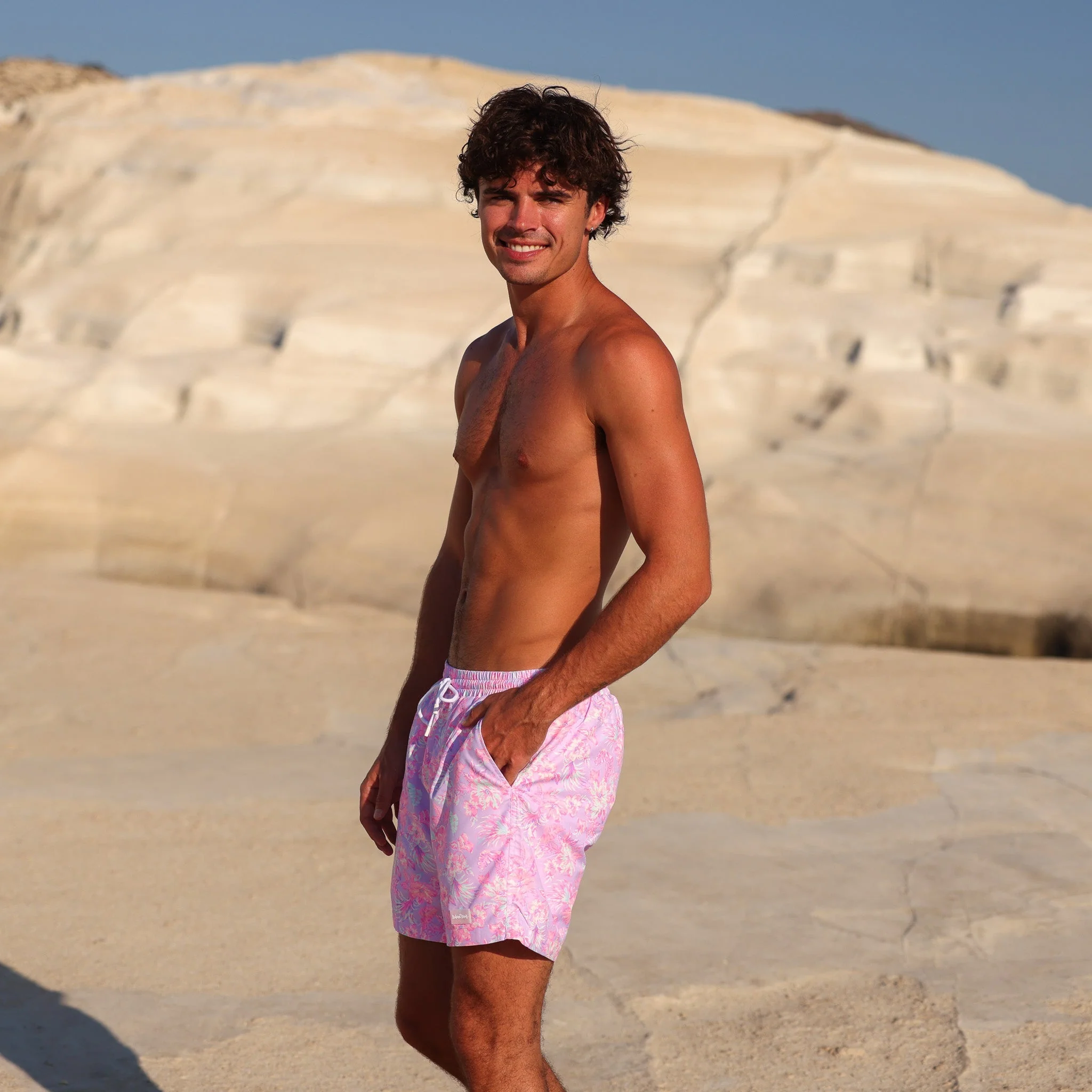 Men's Swim Trunks - Lilac Love - Image 2