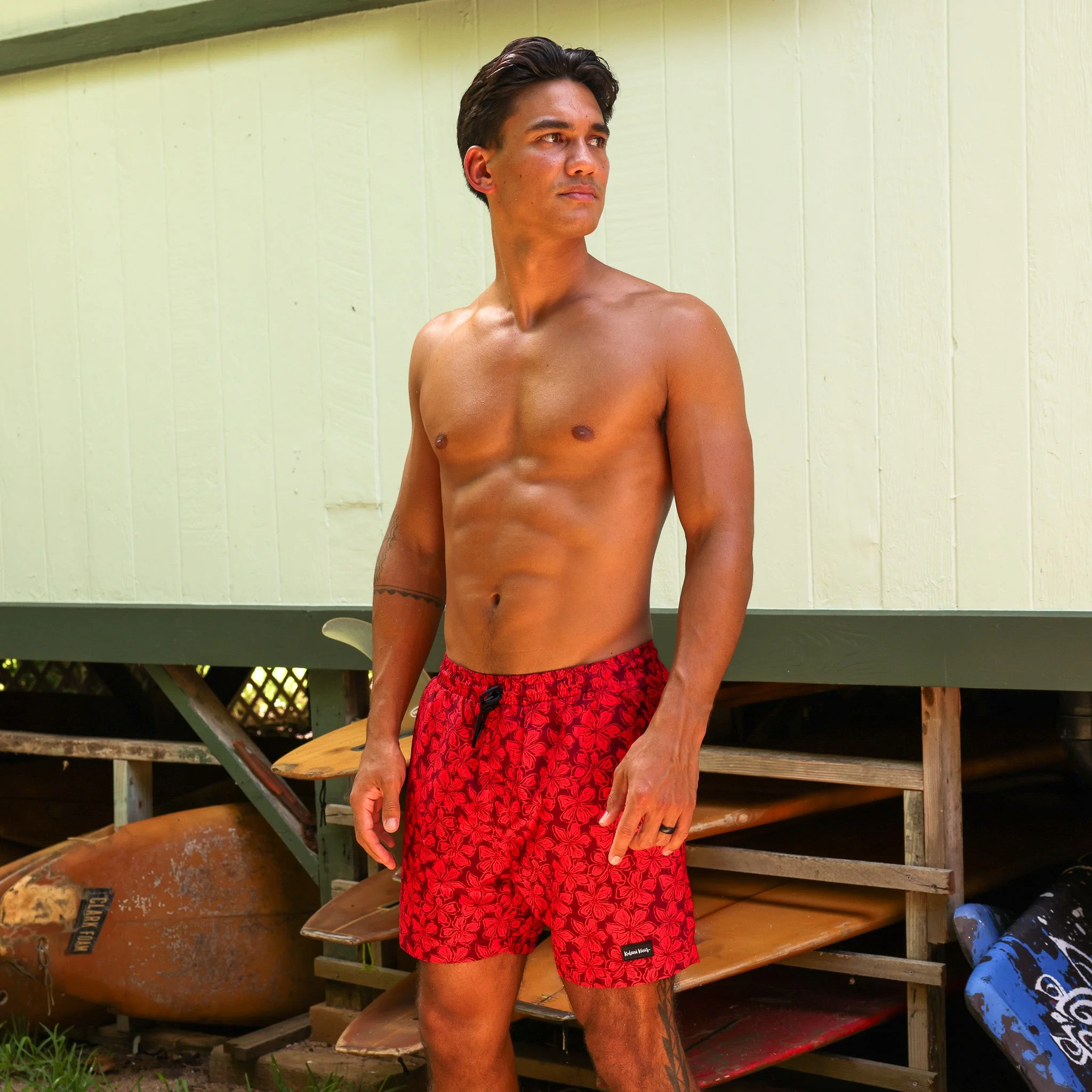Men's Swim Trunks - Sassy Sangria - Image 2