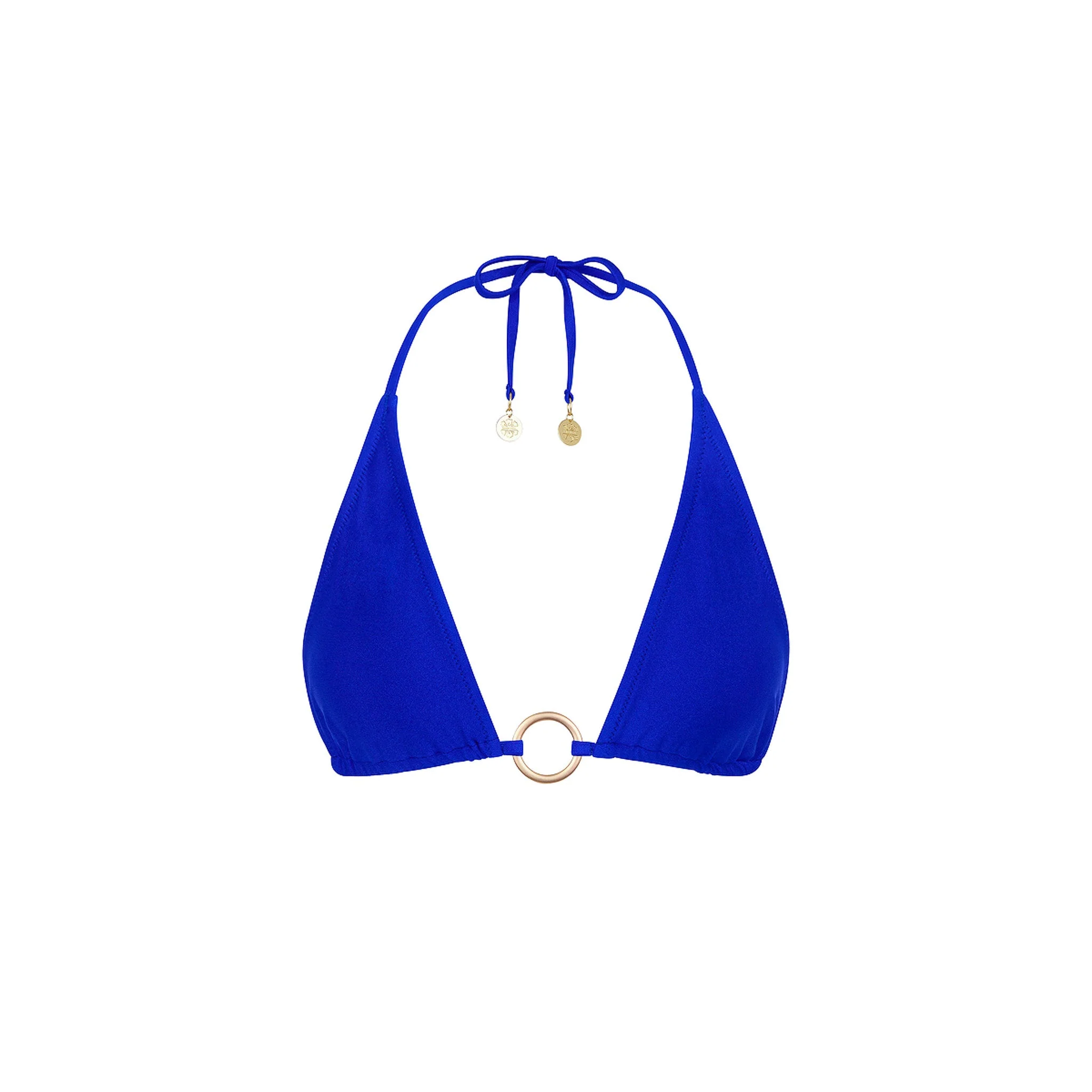 Ring Halter Bikini Top - Blue Lagoon