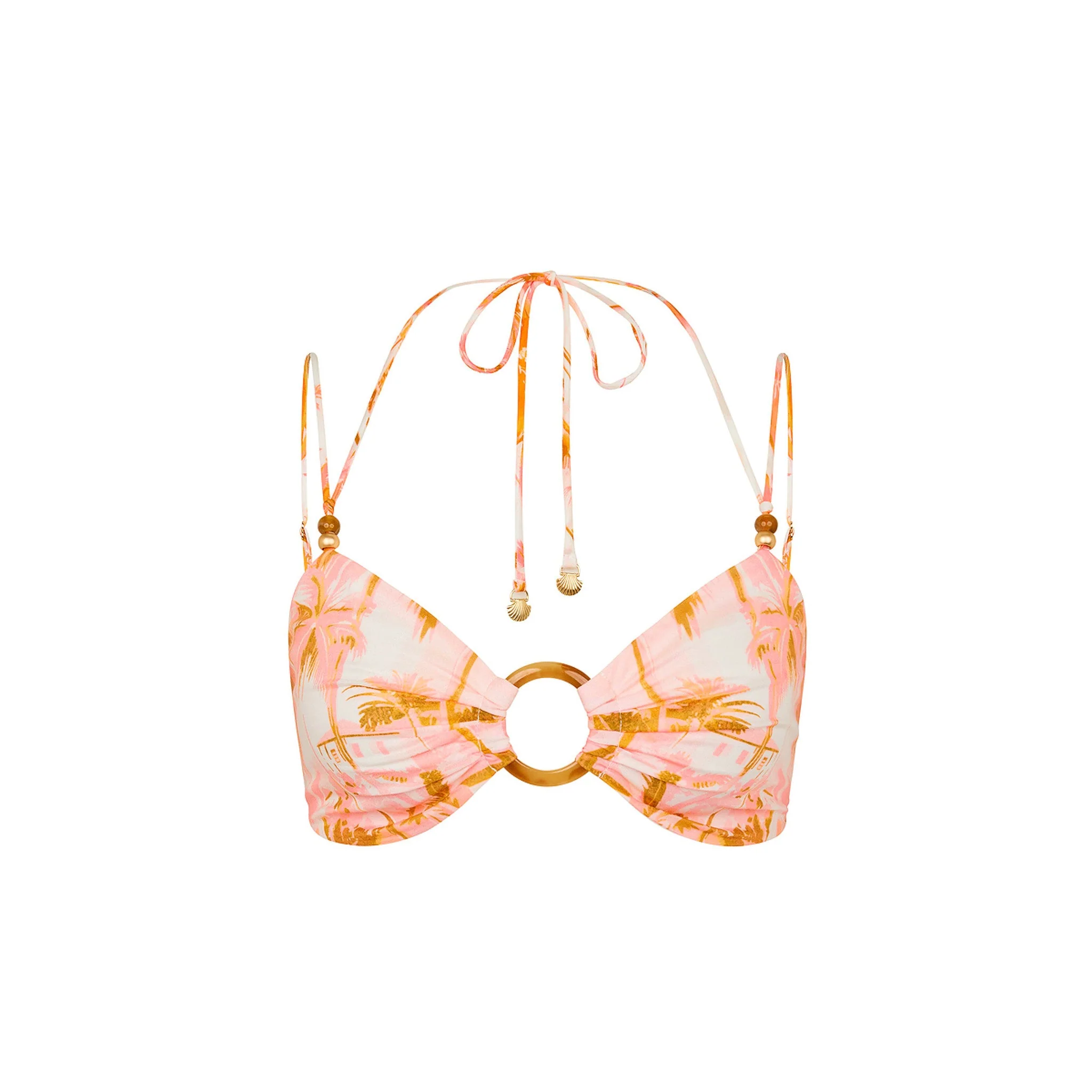 Ring Tie Crop Top - Wild Skies