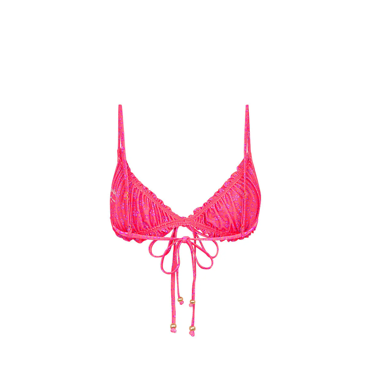 Ruched Bow Bralette Bikini Top - Kiss Me - Image 9