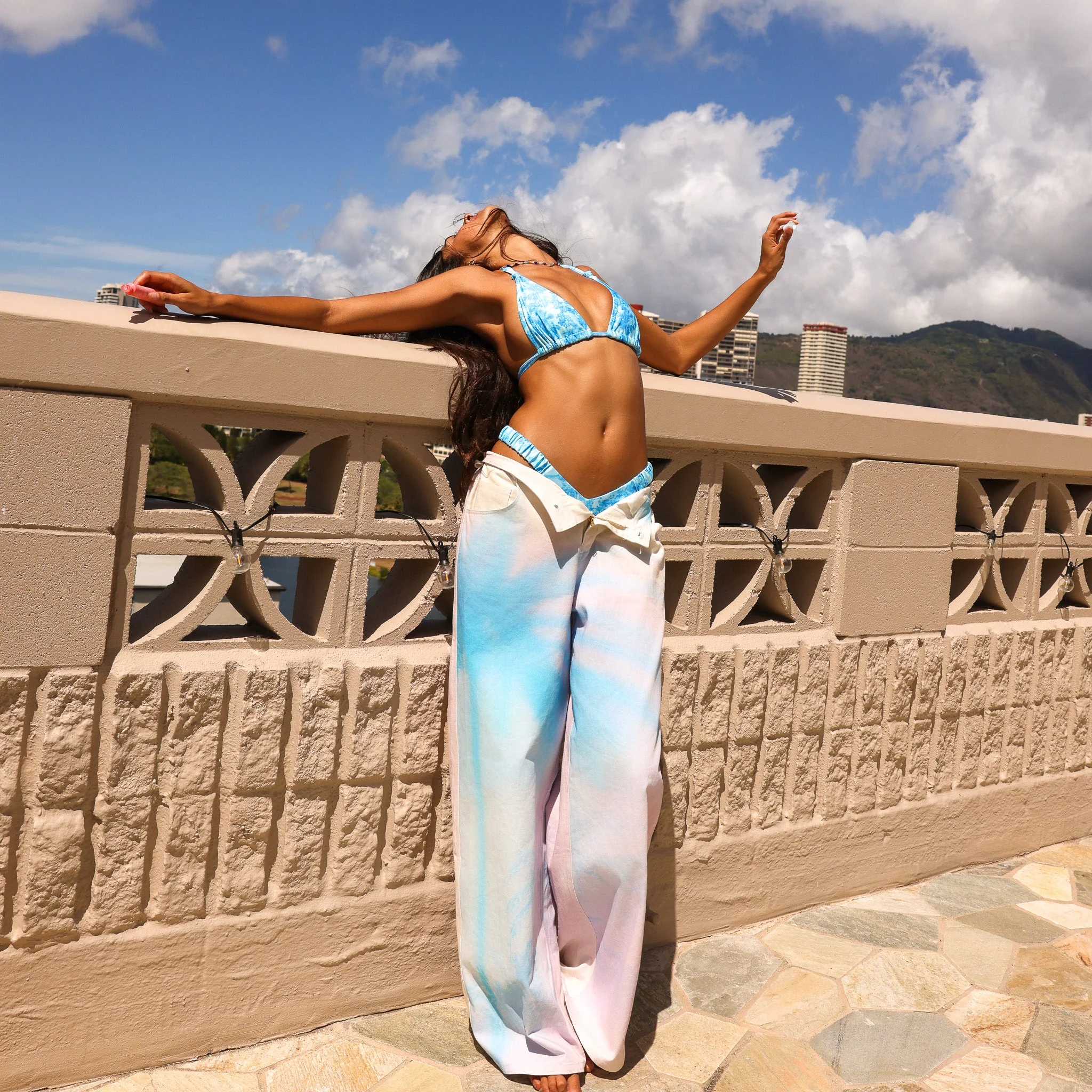 Straight Leg Printed Jean - Salt Breeze - Image 2