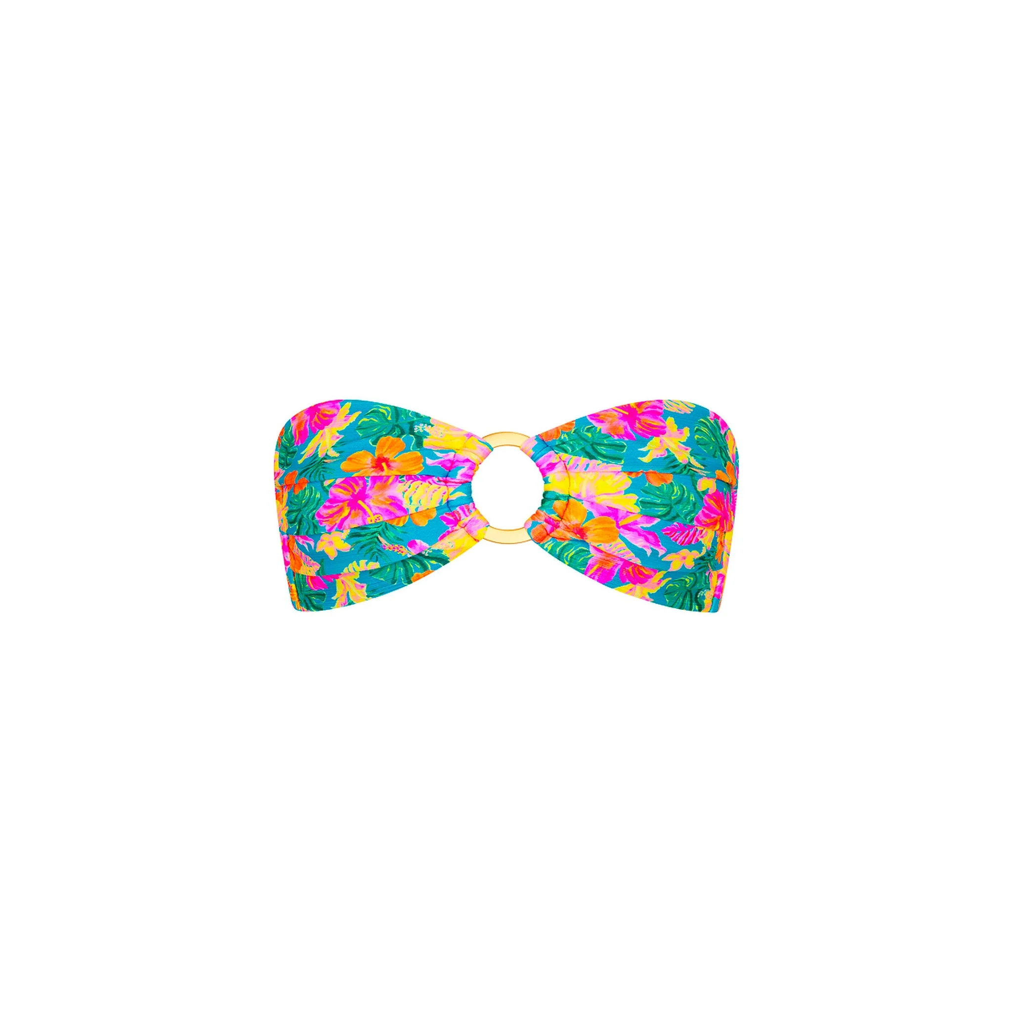 Strapless Bandeau Bikini Top - Paradise Pop