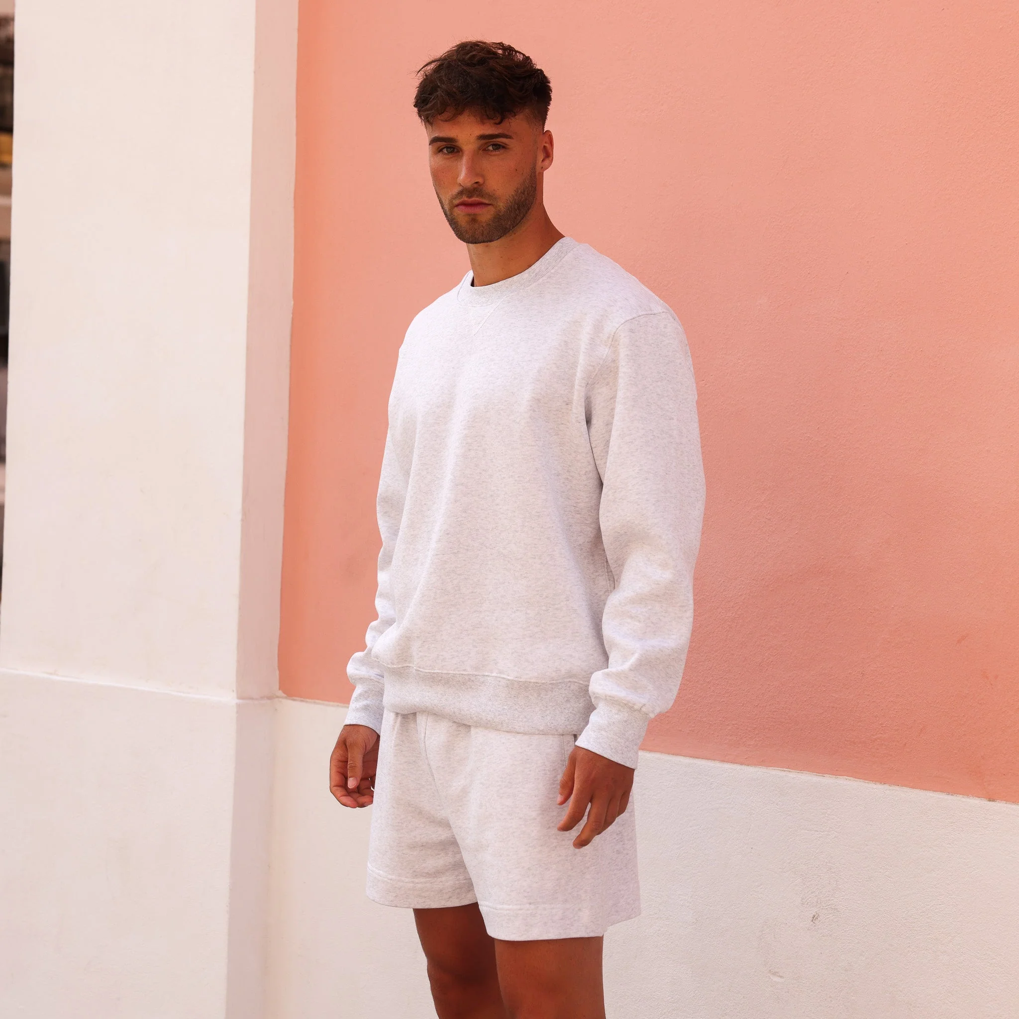 Unisex Crew Neck Sweater - Silver Stone - Image 2