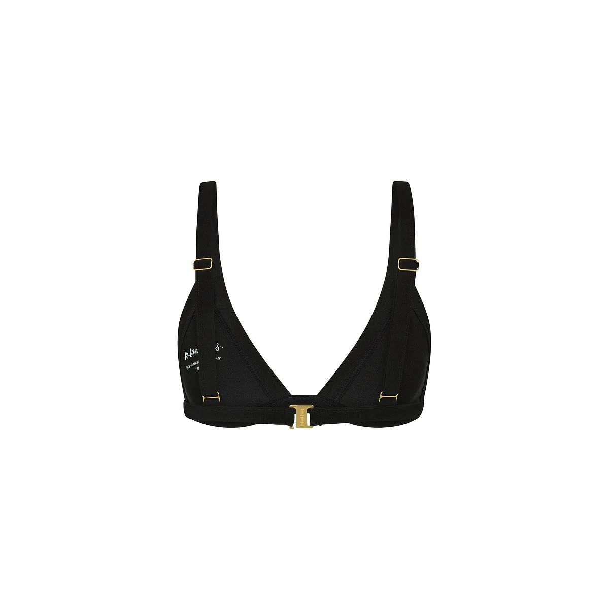 Wide Bind Triangle Bikini Top - Twilight Black - Image 9